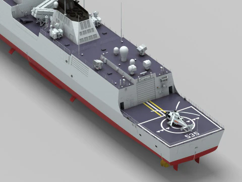 Chinese Navy Type 054A Jiangkai Frigate 3D Model