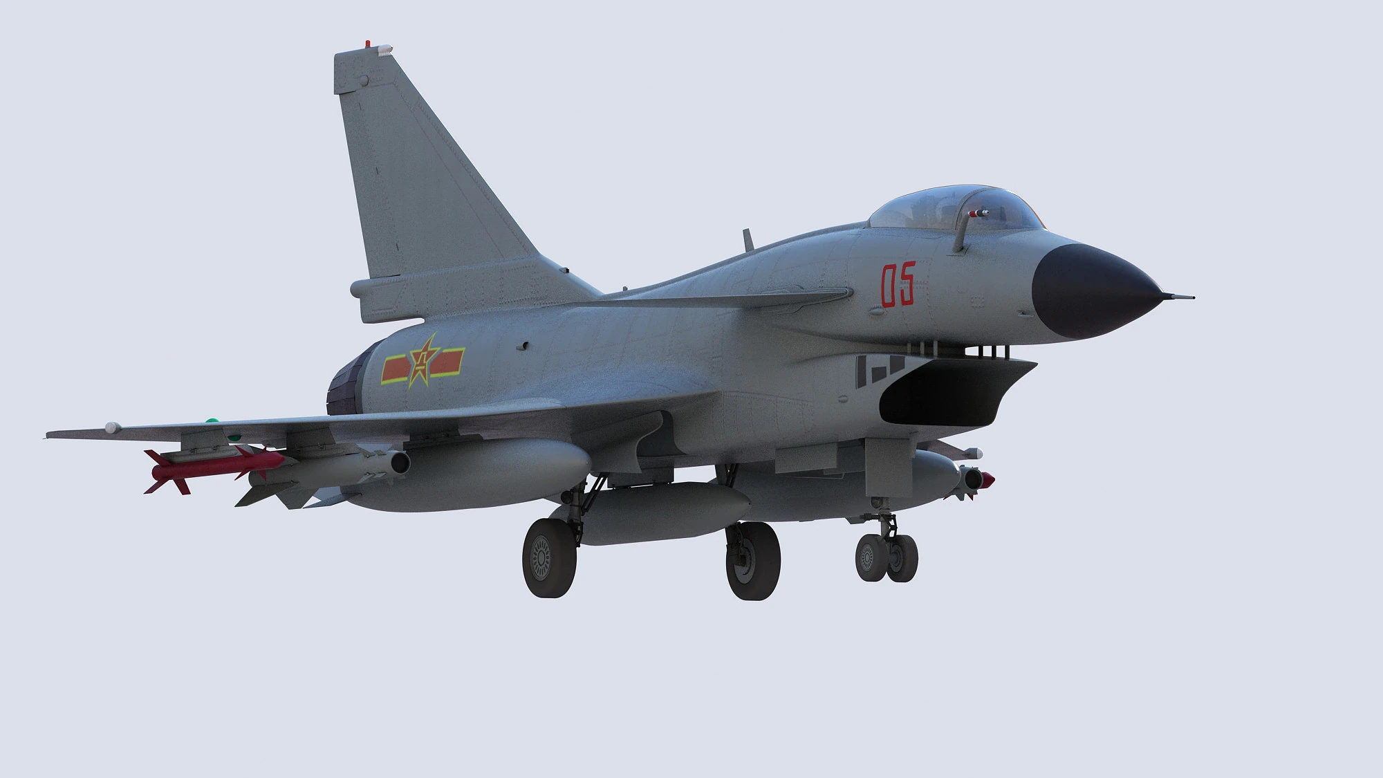 Chengdu J10 Fighter 3D Model .c4d .max .obj .3ds .fbx .stl .blend 