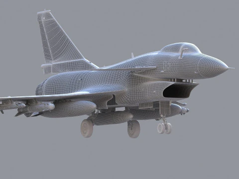Chengdu J10 Fighter 3D Model