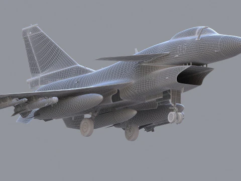 Chengdu J10 Fighter 3D Model
