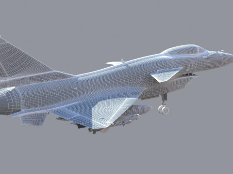 Chengdu J10 Fighter 3D Model