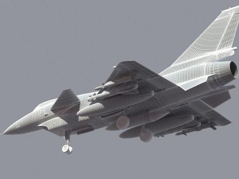 Chengdu J10 Fighter 3D Model