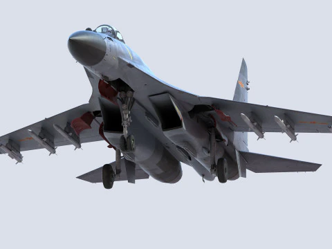 Чэнду J11 Истребитель 3D Модель