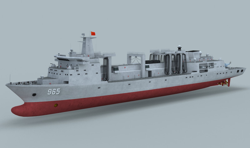 PLA Navy Type 901 Supply Ship 3D Model .c4d .max .obj .3ds .fbx .stl .blend