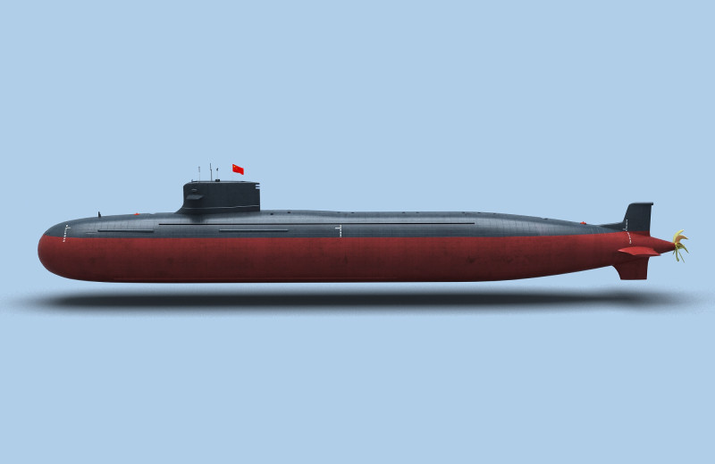 Chinese Type093 Nuclear Submarine 3D Model .c4d .max .obj .3ds .fbx .stl .blend 