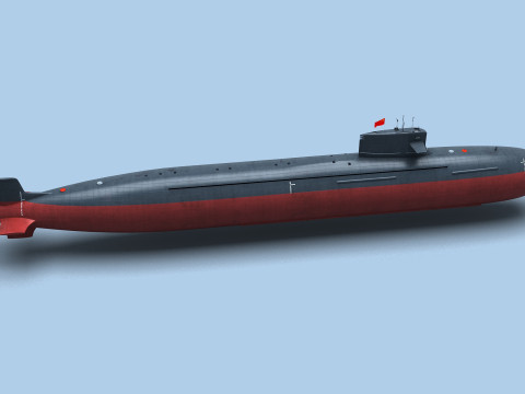 Chinese Type093 Nuclear Submarine 3D Model
