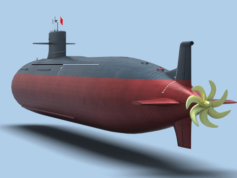 Chinese Type093 Nuclear Submarine 3D Model