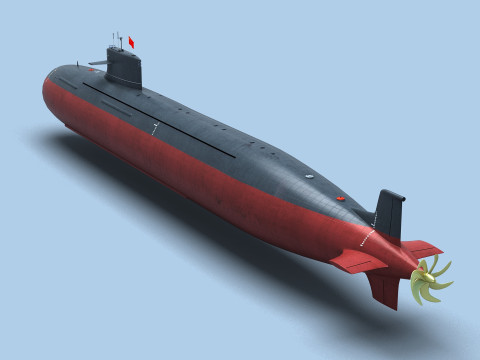 Chinese Type093 Nuclear Submarine 3D Model