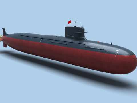 Chinese Type093 Nuclear Submarine 3D Model