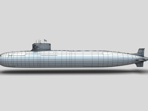 Chinese Type093 Nuclear Submarine 3D Model