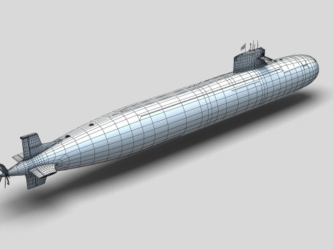 Chinese Type093 Nuclear Submarine 3D Model