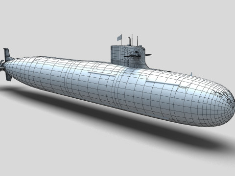 Chinese Type093 Nuclear Submarine 3D Model