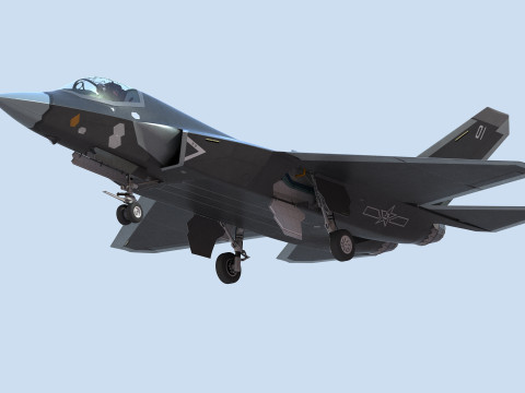 Chinese J35 Stealth Jet Fighter 3D 模型