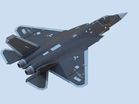 Chinese J35 Stealth Jet Fighter Modelo 3D
