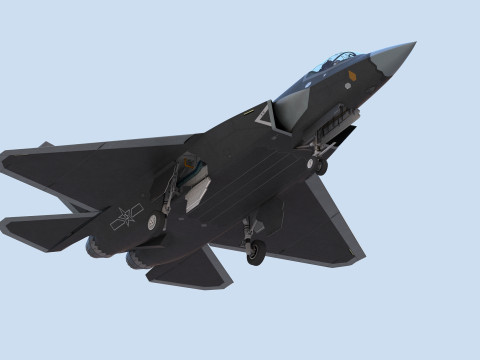 Chinese J35 Stealth Jet Fighter Modelo 3D