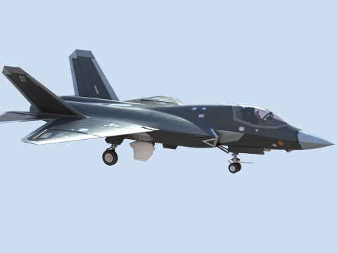 Chinese J35 Stealth Jet Fighter Modelo 3D