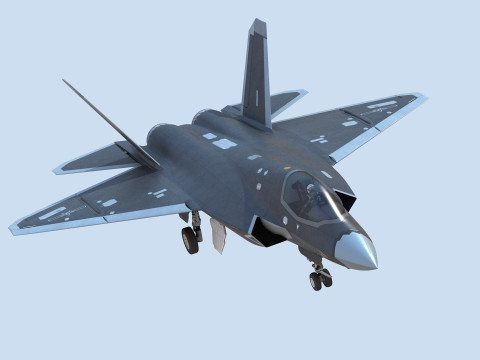 Chinese J35 Stealth Jet Fighter Modelo 3D