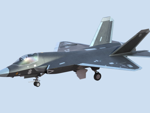 Chinese J35 Stealth Jet Fighter Modelo 3D