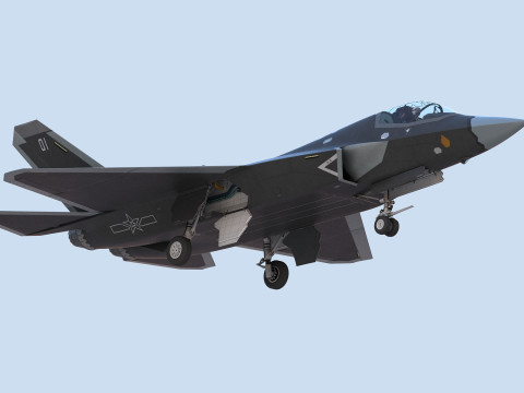 Chinese J35 Stealth Jet Fighter Modelo 3D