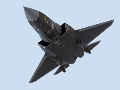 Chinese J35 Stealth Jet Fighter Modelo 3D