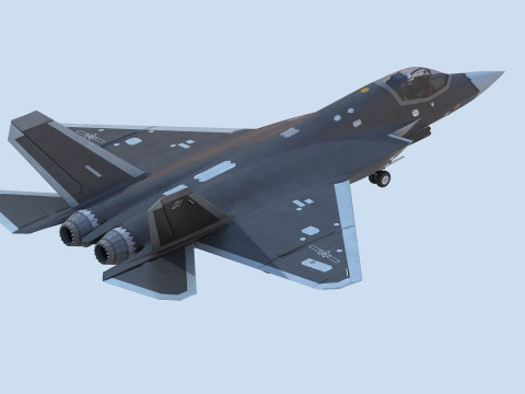 Chinese J35 Stealth Jet Fighter Modelo 3D