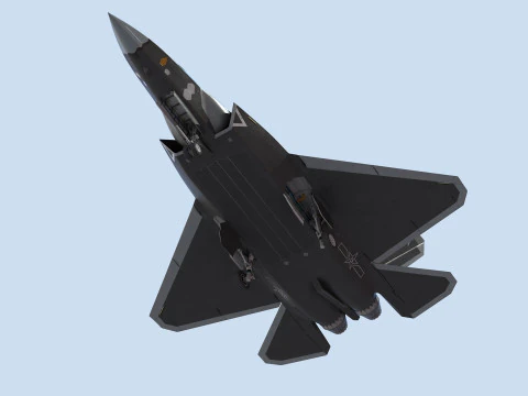 Ca&ccedil;a a jato furtivo J35 chin&ecirc;s Modelo 3D