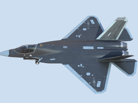 Chinese J35 Stealth Jet Fighter Modelo 3D