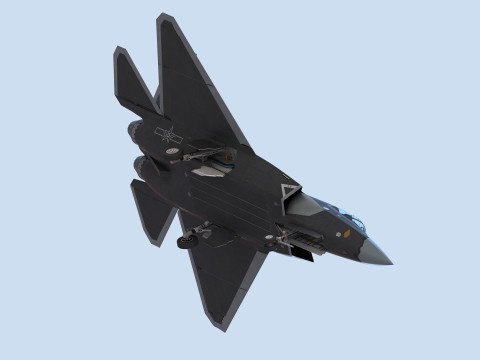 Chinese J35 Stealth Jet Fighter Modelo 3D