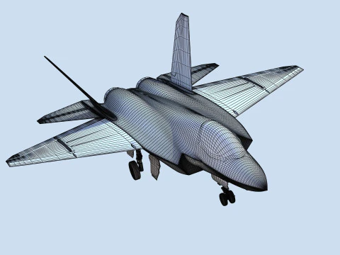 Ca&ccedil;a a jato furtivo J35 chin&ecirc;s Modelo 3D