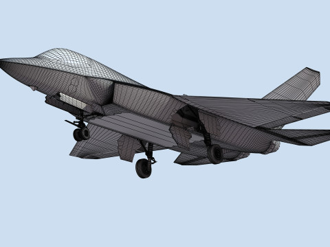 Chinese J35 Stealth Jet Fighter Modelo 3D