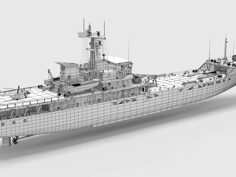 Type-072III Landing Ship 3D Model