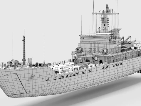 Type-072III Landing Ship 3D Model