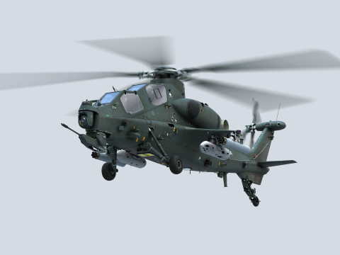 China Armed Helicopter - PLA-WZ10 3D Model