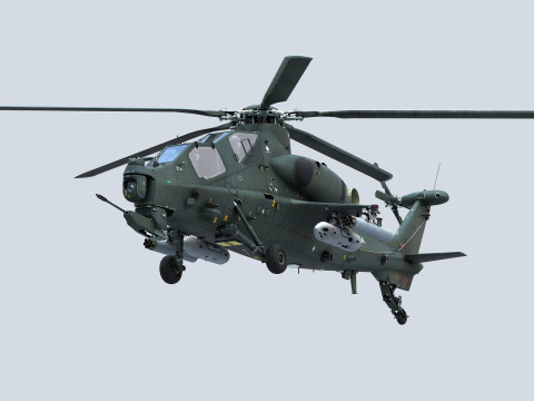 China Armed Helicopter - PLA-WZ10 3D 모델