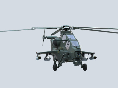 China Armed Helicopter - PLA-WZ10 3D 모델