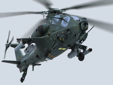 中国武装直升机 - PLA-WZ10 3D 模型