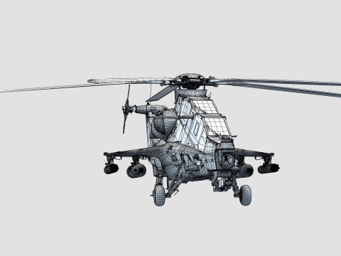 China Armed Helicopter - PLA-WZ10 3D 모델