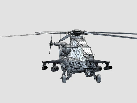 中国武装直升机 - PLA-WZ10 3D 模型