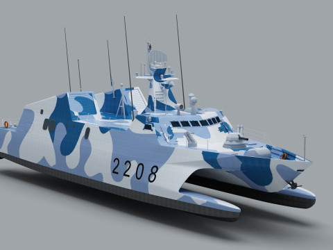 Type 022 Fast Attack Missile Craft 3D मॉडल