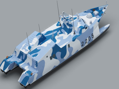 Type 022 Fast Attack Missile Craft Modelo 3D