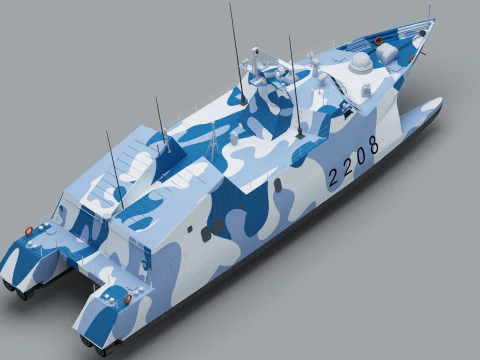 Type 022 Fast Attack Missile Craft 3D Model