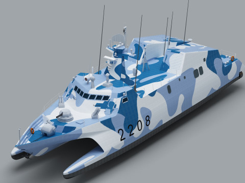 Type 022 Fast Attack Missile Craft Modelo 3D