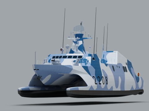 Type 022 Fast Attack Missile Craft Modelo 3D