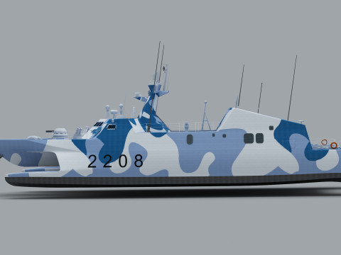 Type 022 Fast Attack Missile Craft Modelo 3D