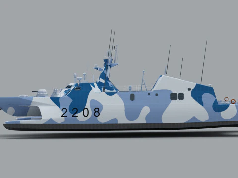 Type 022 Fast Attack Missile Craft 3D Model