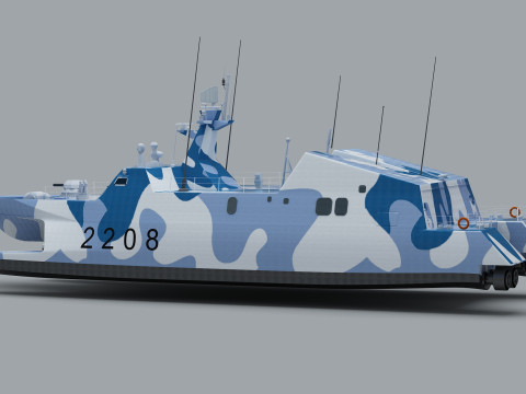 Type 022 Fast Attack Missile Craft Modelo 3D