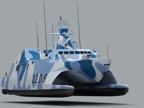 Type 022 Fast Attack Missile Craft Modelo 3D