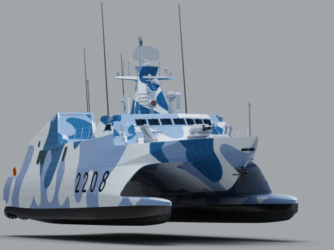 Type 022 Fast Attack Missile Craft 3D Model