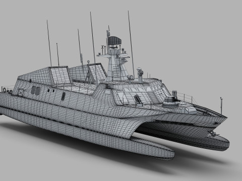 Type 022 Fast Attack Missile Craft Modelo 3D