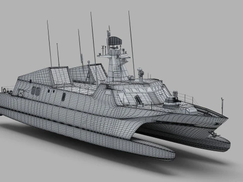 Type 022 Fast Attack Missile Craft 3D Model